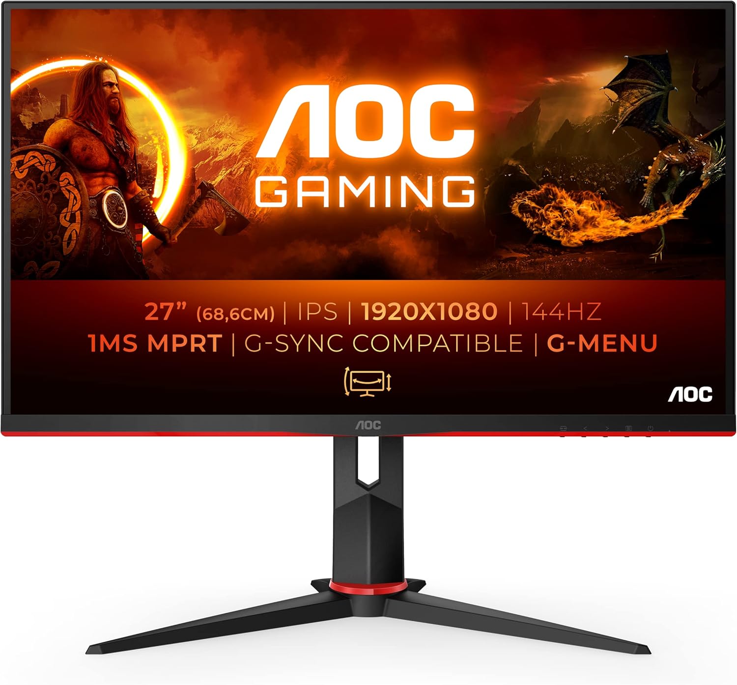 AOC 27G2 vs ASUS TUF VG279Q1R: qual monitor gaming comprar em 2026
